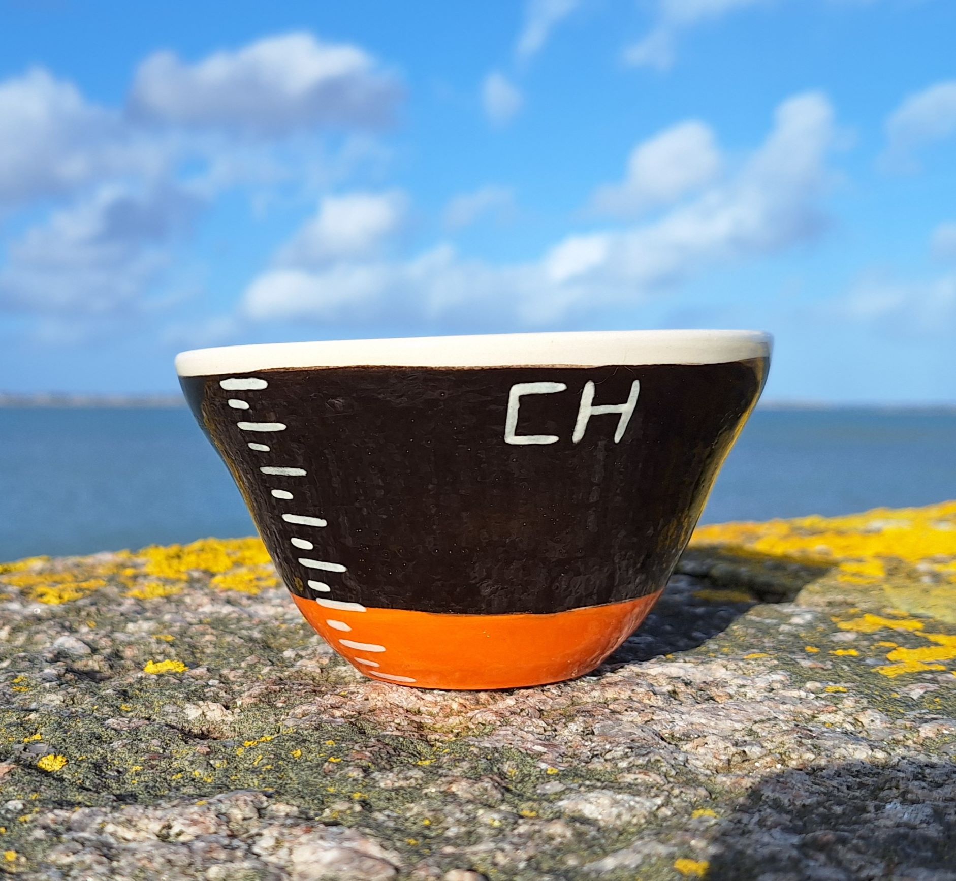 Bol de Cherbourg - noir et orange