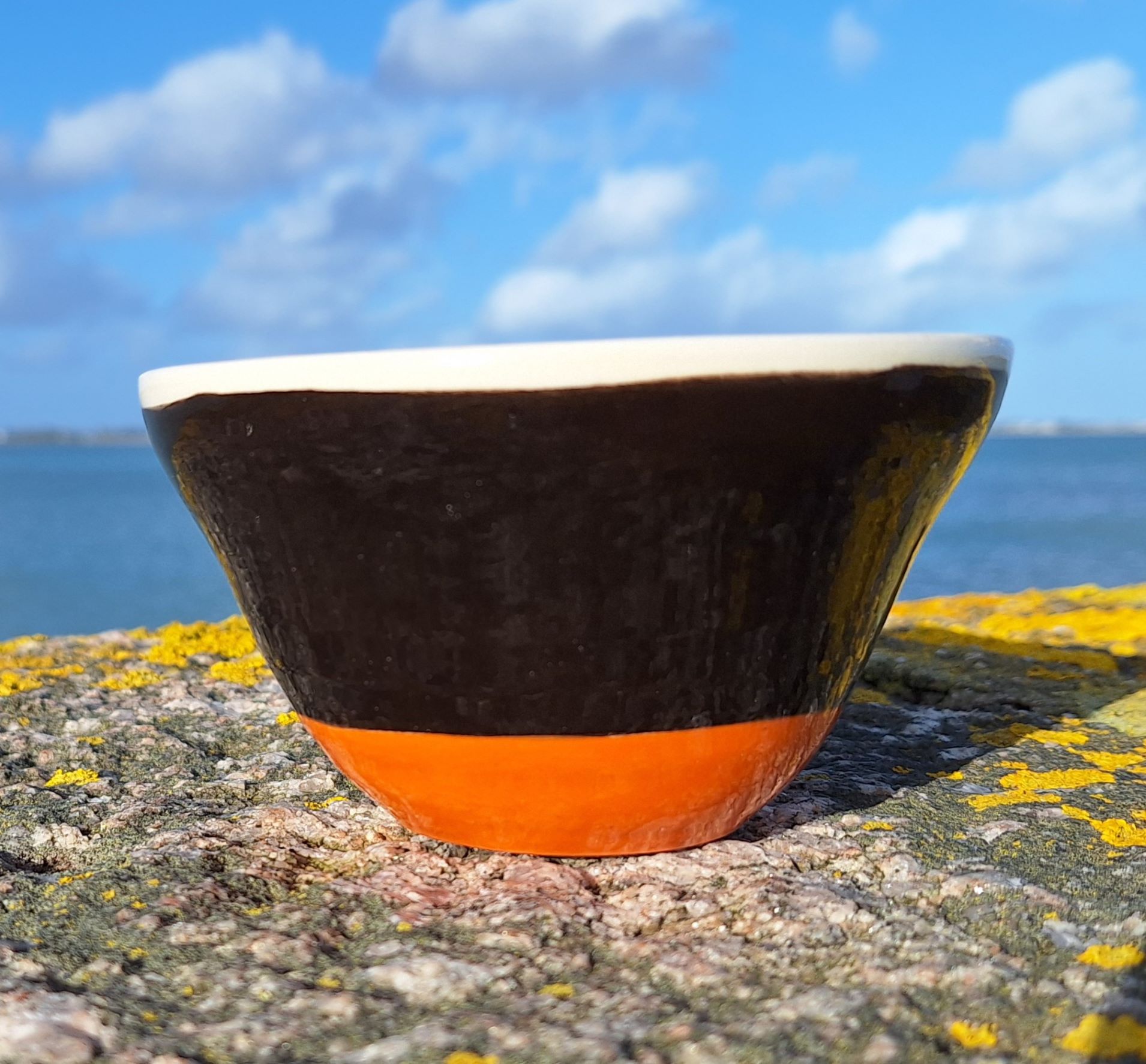 Bol de Cherbourg - noir et orange