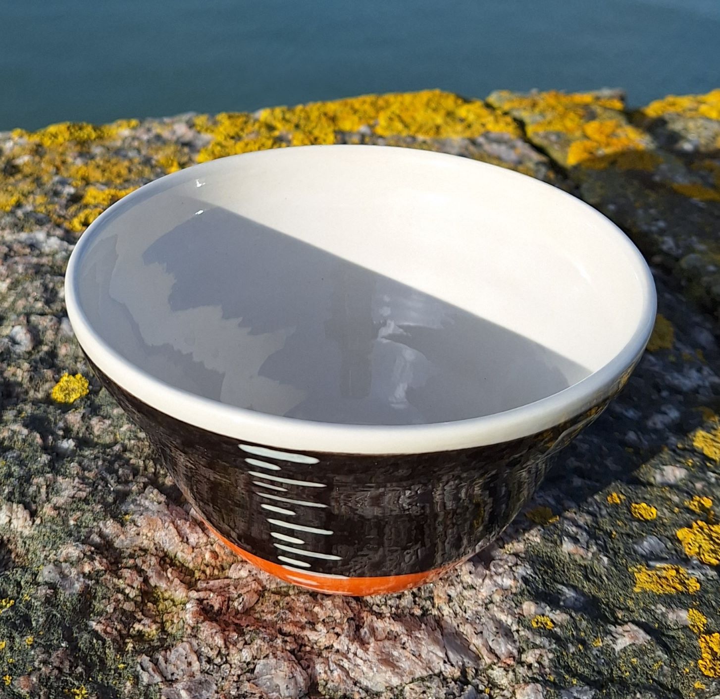 Bol de Cherbourg - noir et orange