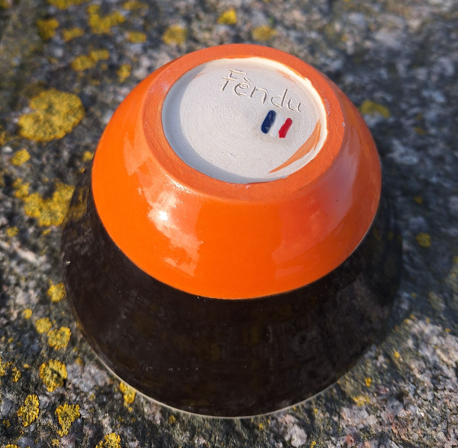 Bol de Cherbourg - noir et orange